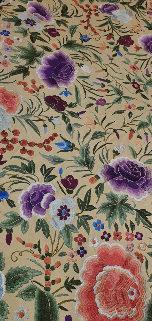 Impresionante mantón antiguo imperio Impresionante mantón antiguo imperio