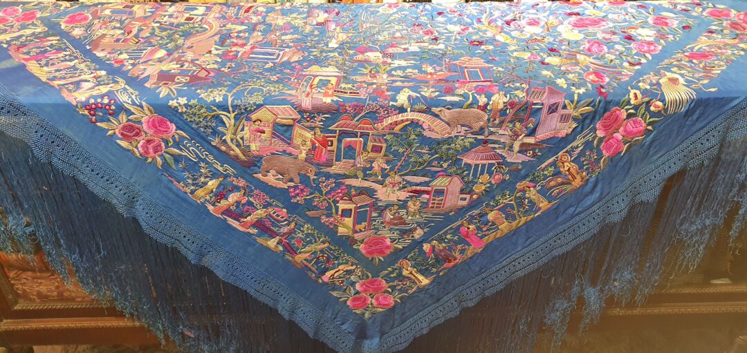 Mantón chinesco de espejo Mantón chinesco de espejo