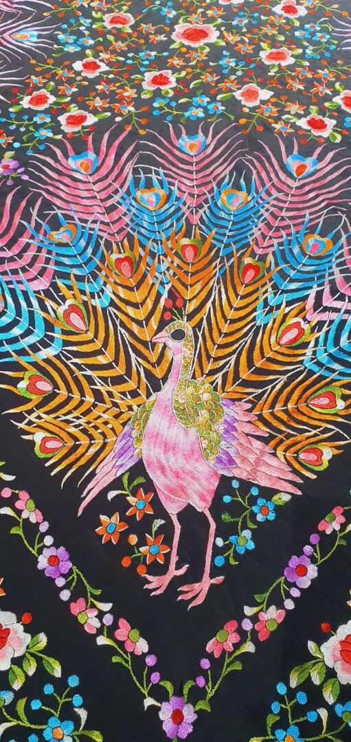 Mant&oacute;n vintage de pavos