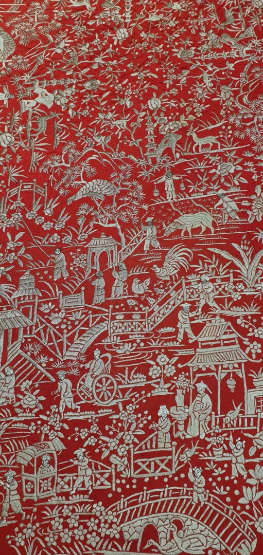 Maravilloso mant&oacute;n antiguo canton&eacute;s